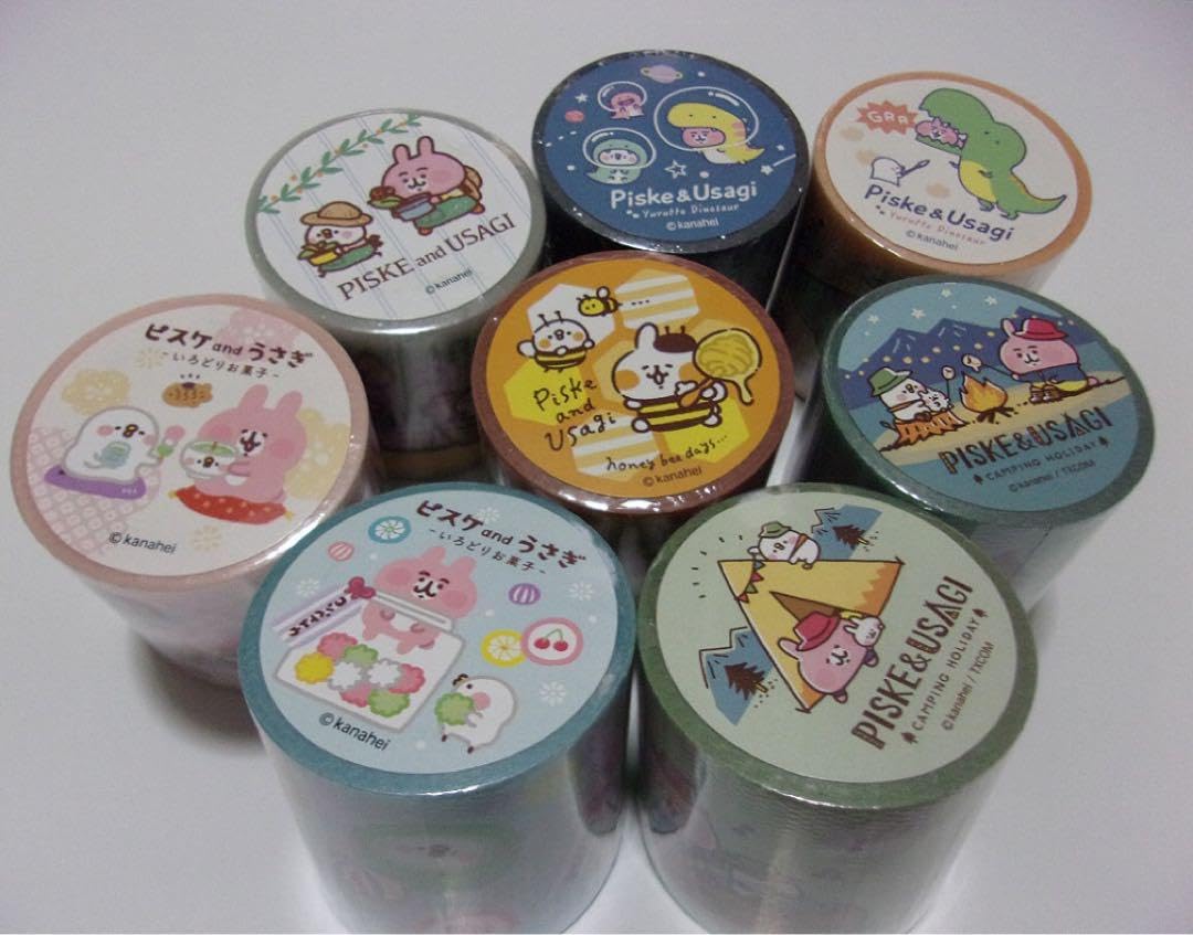 Amazon.co.jp: カナヘイの小動物 ピスケ&うさぎ 養生テープ 8個 : 産業